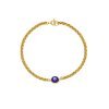 Βραχιόλι Excite Fashion Jewellery από επίχρυσο ατσάλι με μπλε ματάκι από σμάλτο. B-1634-01-21-55